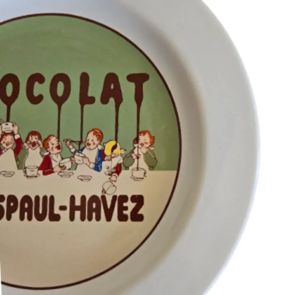 Pottery Barn Ceramic Chocolate Dessert Plate, Green Chocolat Delespaul-Havez - Picture 4 of 6